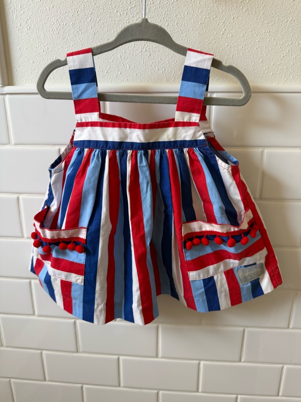 Eleanor Rose Red, White & Blue Striped Tunic Top